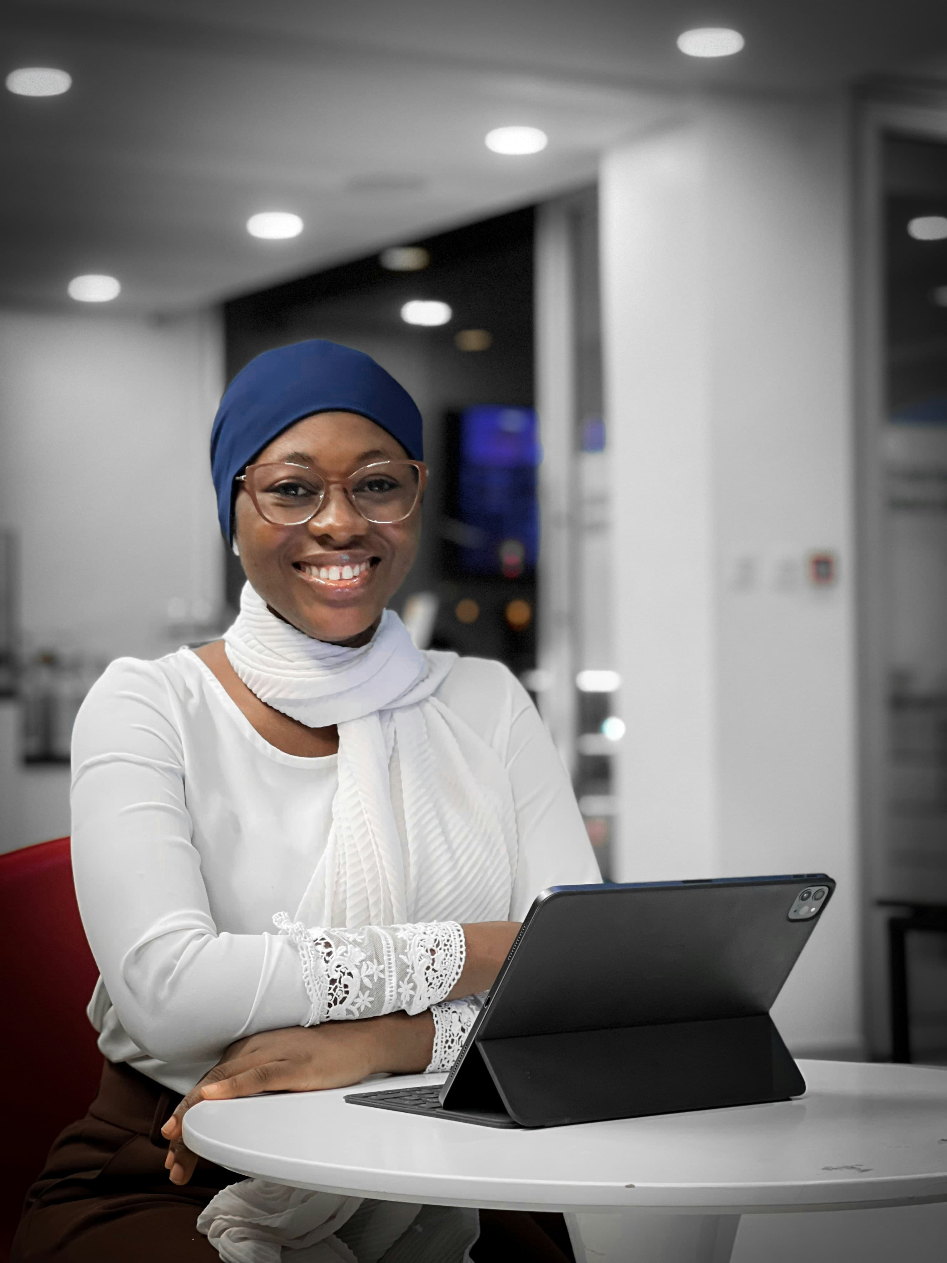 African woman building her future in technology